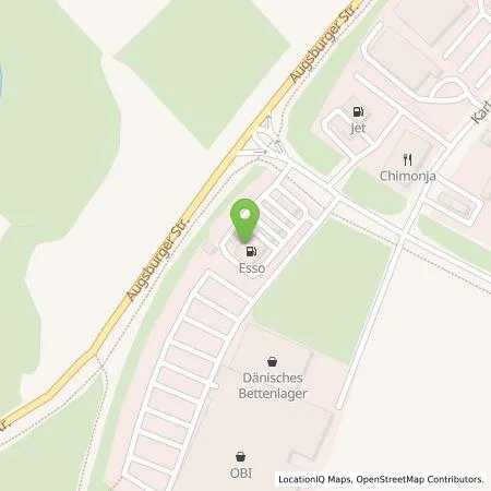 Standortübersicht der Tankstelle Energie Südbayern GmbH in 86551 AICHACH