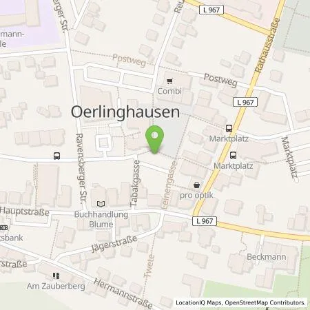 Standortübersicht der Tankstelle Stadtwerke Oerlinghausen GmbH in 33813 Oerlinghausen