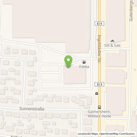 Standortübersicht der Tankstelle EDEKA Südbayern Handels Stiftung & Co KG in 85080 Gaimersheim