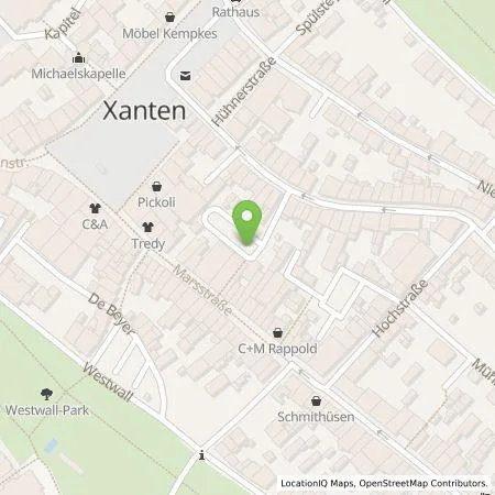 Standortübersicht der Tankstelle NEW Niederrhein Energie und Wasser GmbH in 46509 Xanten