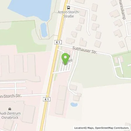 Standortübersicht der Tankstelle Shell Deutschland GmbH in 49080 Osnabrueck