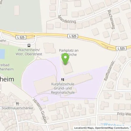 Standortübersicht der Tankstelle PfalzLader GmbH in 67157 Wachenheim an der Weinstraße