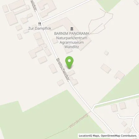 Standortübersicht der Tankstelle Barnimer Energiebeteiligungsgesellschaft mbH (BEBG) in 16348 Wandlitz
