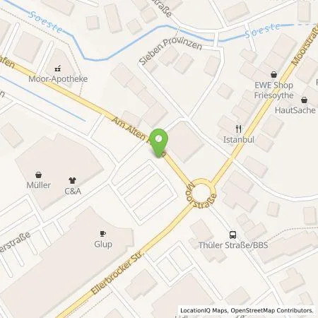 Standortübersicht der Tankstelle EWE Go HOCHTIEF Ladepartner GmbH & Co. KG in 26169 Friesoythe