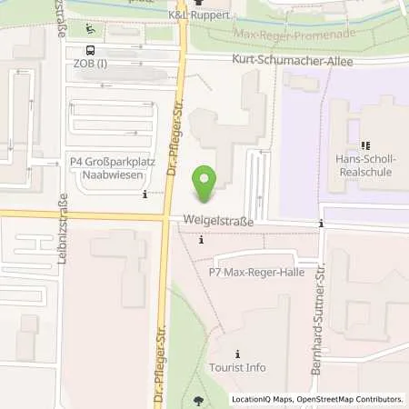 Standortübersicht der Tankstelle Stadtwerke Weiden i.d.OPf. AöR in 92637 Weiden i.d.OPf.