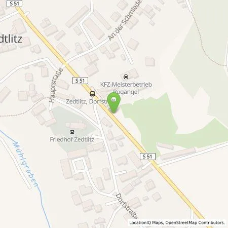 Standortübersicht der Tankstelle Wirelane Public 1 GmbH in 04552 Borna