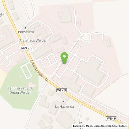 Standortübersicht der Tankstelle Autohaus Widmann GmbH & Co. KG in 92637 Weiden in der Oberpfalz