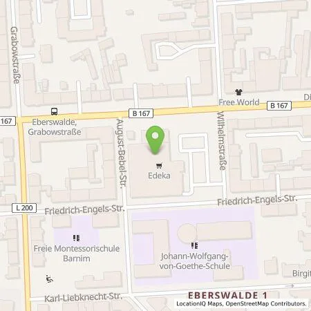 Standortübersicht der Tankstelle EWE Go GmbH in 16225 Eberswalde
