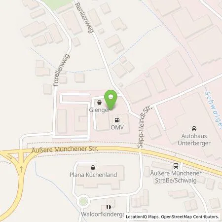 Standortübersicht der Tankstelle EnBW mobility+ AG und Co.KG in 83026 Rosenheim