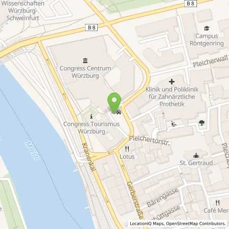 Standortübersicht der Tankstelle Stadtwerke Würzburg AG in 97070 Würzburg