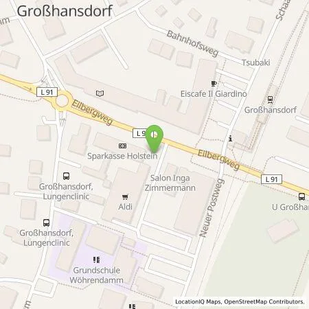 Standortübersicht der Tankstelle ALDI Nord Deutschland Stiftung & Co. KG in 22927 Großhansdorf