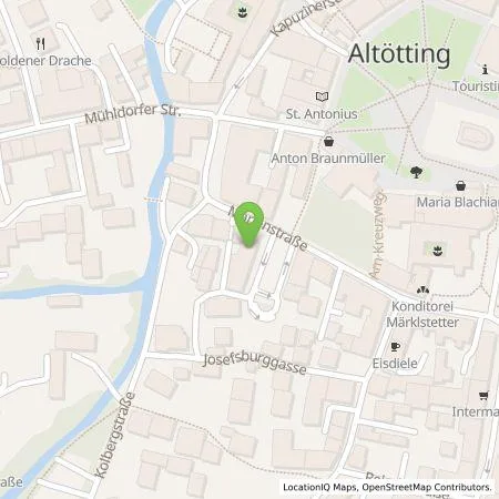 Standortübersicht der Tankstelle Energie Südbayern GmbH in 84503 Altötting