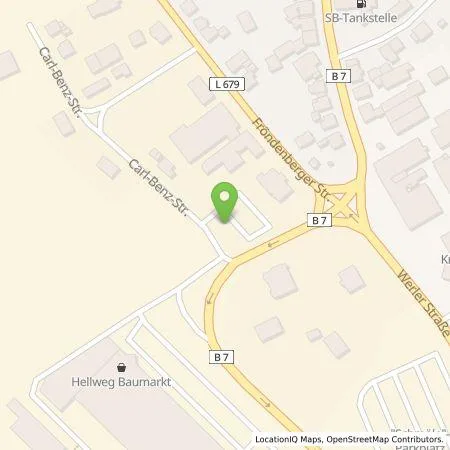 Standortübersicht der Tankstelle NetzService Ruhr GmbH in 58706 Menden (Sauerland)
