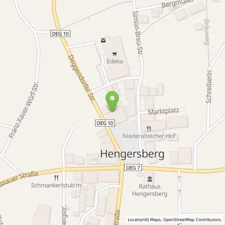 Standortübersicht der Tankstelle Energie Südbayern GmbH in 94491 Hengersberg
