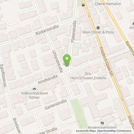 Standortübersicht der Tankstelle WVV in 97072 Würzburg