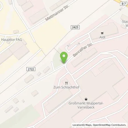 Standortübersicht der Tankstelle ALDI Nord Deutschland Stiftung & Co. KG in 42115 Wuppertal