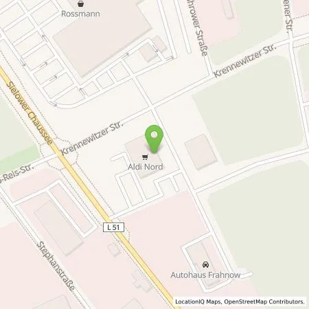 Standortübersicht der Tankstelle ALDI Nord Deutschland Stiftung & Co. KG in 03044 Cottbus