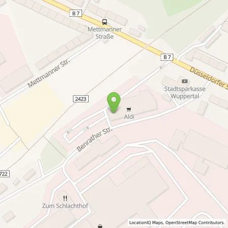 Standortübersicht der Tankstelle ALDI Nord Deutschland Stiftung & Co. KG in 42115 Wuppertal
