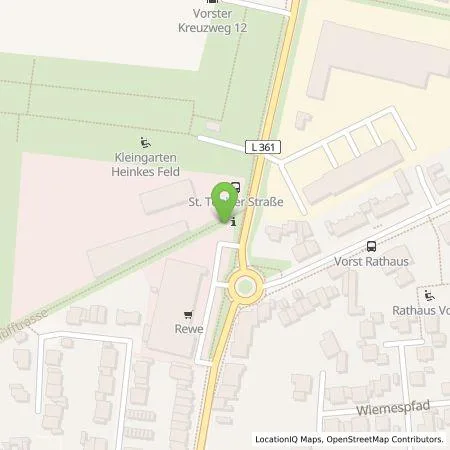 Standortübersicht der Tankstelle NEW Niederrhein Energie und Wasser GmbH in 47918 Tönisvorst