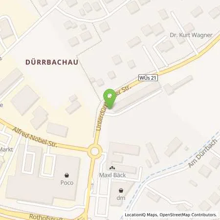 Standortübersicht der Tankstelle Charge-ON in 97080 Würzburg