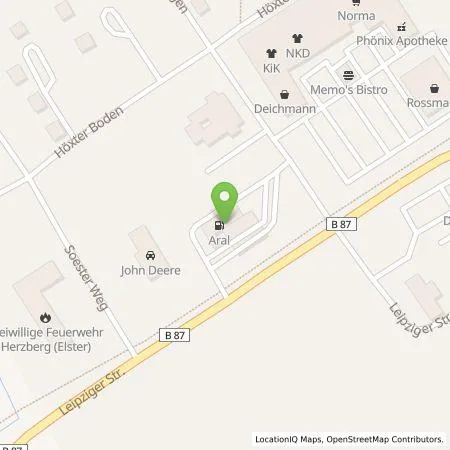 Standortübersicht der Tankstelle EDEKA-MIHA Charge GmbH in 04916 Herzberg