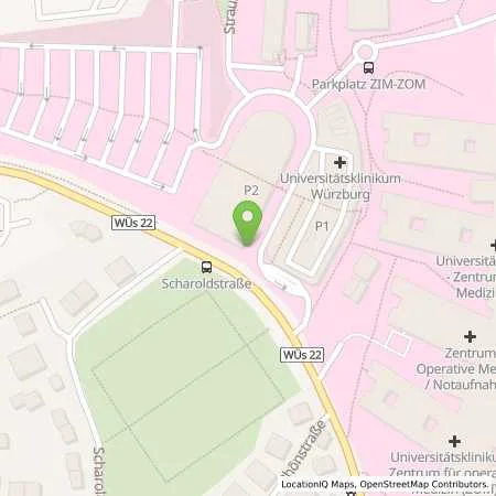 Standortübersicht der Tankstelle WVV in 97080 Würzburg