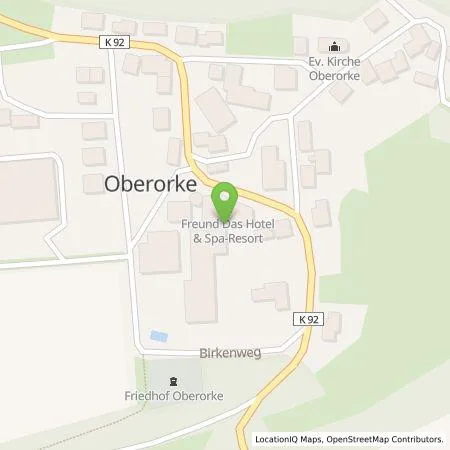 Standortübersicht der Tankstelle Wattif Europe GmbH in 34516 Vöhl