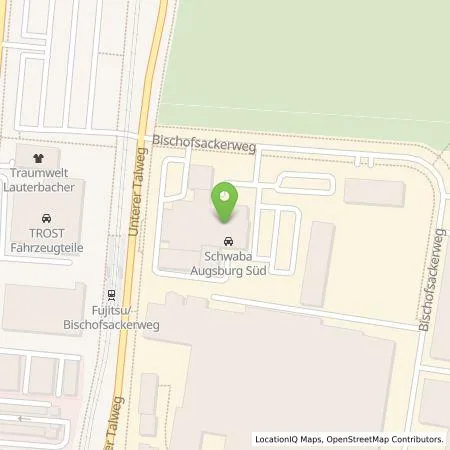 Standortübersicht der Tankstelle Schwaba GmbH in 86179 Augsburg