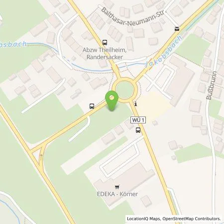 Standortübersicht der Tankstelle Stadtwerke Würzburg AG in 97236 Randersacker