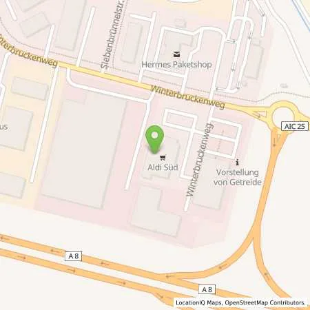 Standortübersicht der Tankstelle ALDI SÜD in 86316 Derching