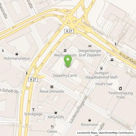 Standortübersicht der Tankstelle Stadtwerke Stuttgart GmbH in 70173 Stuttgart