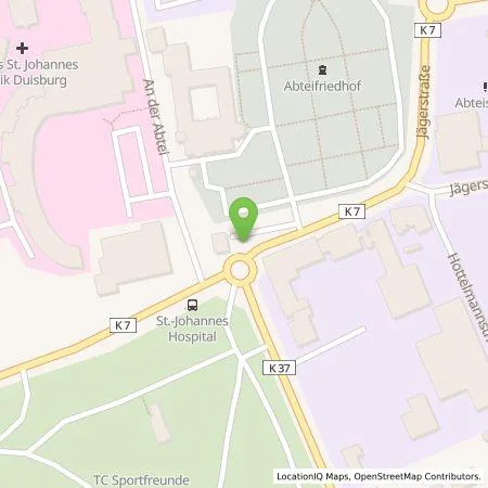 Standortübersicht der Tankstelle Stadtwerke Duisburg AG in 47166 Duisburg