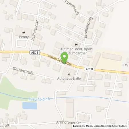 Standortübersicht der Tankstelle Lechwerke AG in 86447 Aindling