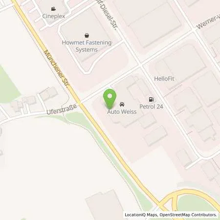 Standortübersicht der Tankstelle Auto Weiss GmbH & Co. KG in 86551 Aichach