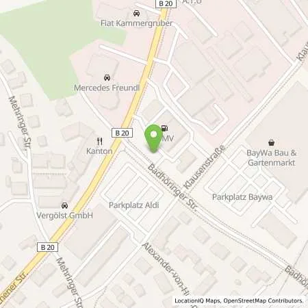 Standortübersicht der Tankstelle EnBW mobility+ AG und Co.KG in 84489 Burghausen