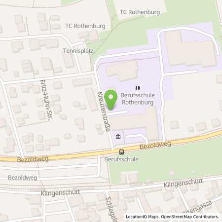 Standortübersicht der Strom (Elektro) Tankstelle: N-ERGIE Aktiengesellschaft in 91541, Rothenburg o.d. Tauber