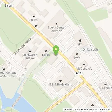 Standortübersicht der Tankstelle VR Bank Dinkelsbühl eG in 91550 Dinkelsbühl