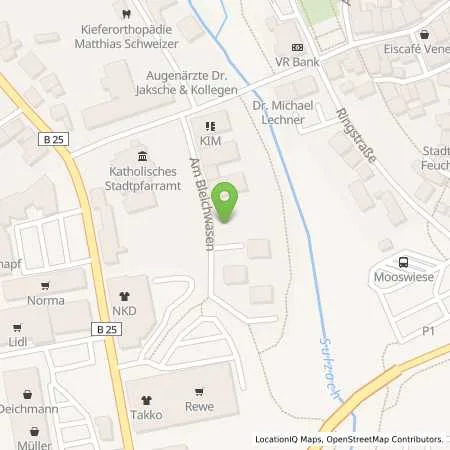 Standortübersicht der Tankstelle Stadtwerke Feuchtwangen in 91555 Feuchtwangen