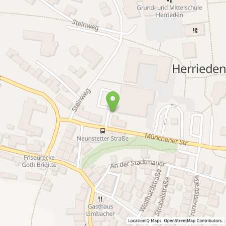 Standortübersicht der Strom (Elektro) Tankstelle: N-ERGIE Aktiengesellschaft in 91567, Herrieden