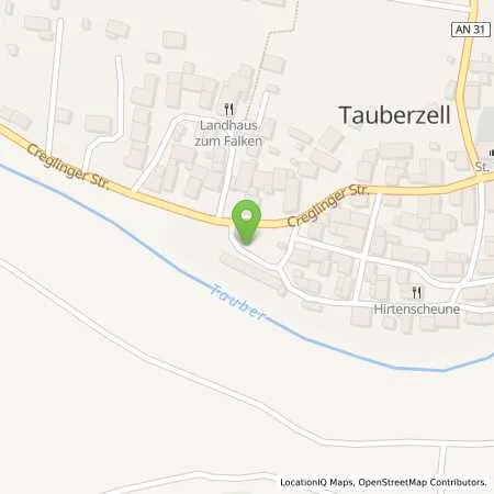 Standortübersicht der Tankstelle N-ERGIE Aktiengesellschaft in 91587 Adelshofen