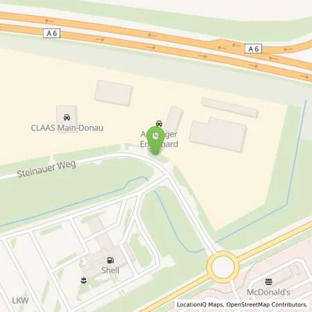 Standortübersicht der Tankstelle N-ERGIE Aktiengesellschaft in 91589 Aurach