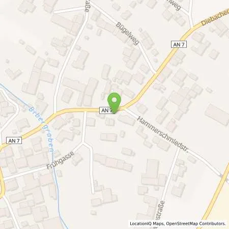 Standortübersicht der Tankstelle N-ERGIE Aktiengesellschaft in 91610 Insingen