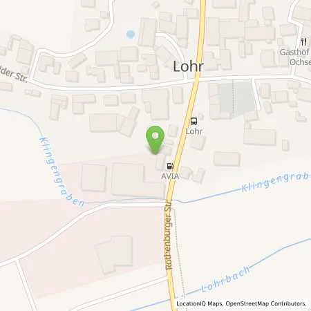 Standortübersicht der Tankstelle Autohaus Nölscher GmbH in 91610 Insingen