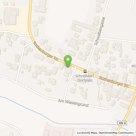 Standortübersicht der Tankstelle N-ERGIE Aktiengesellschaft in 91625 Schnelldorf