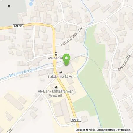 Standortübersicht der Tankstelle Citywatt GmbH in 91629 Weihenzell