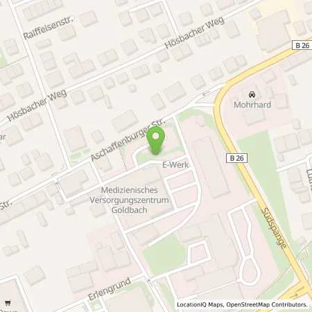Standortübersicht der Tankstelle Elektrizitätswerk Goldbach-Hösbach GmbH & Co. KG in 63773 Goldbach