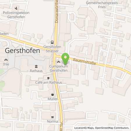 Standortübersicht der Strom (Elektro) Tankstelle: Lechwerke AG in 86368, Gersthofen