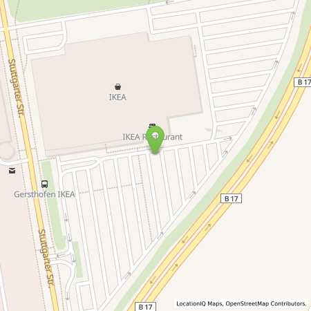 Standortübersicht der Strom (Elektro) Tankstelle: IKEA Deutschland GmbH in 86368, Gersthofen