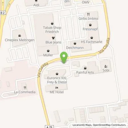 Standortübersicht der Tankstelle EnBW mobility+ AG und Co.KG in 86405 Meitingen