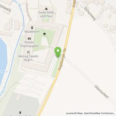 Standortübersicht der Tankstelle erdgas schwaben gmbh in 86672 Thierhaupten